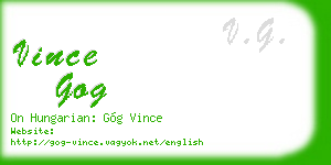 vince gog business card