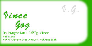 vince gog business card